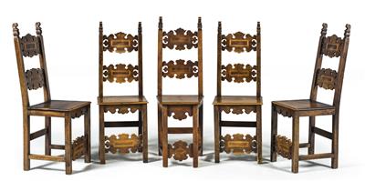 5 chairs, - Rustikální nábytek