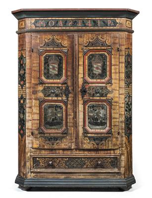 Upper Austrian rustic cabinet, - Rustikální nábytek