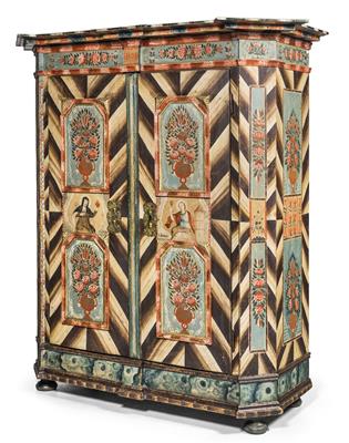 Rare Upper Austrian rustic cabinet, - Rustikální nábytek