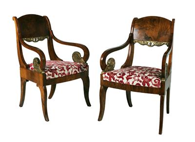A pair of armchairs, - Selected by Hohenlohe