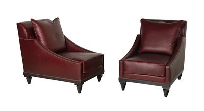 A pair of club armchairs, - Selected by Hohenlohe