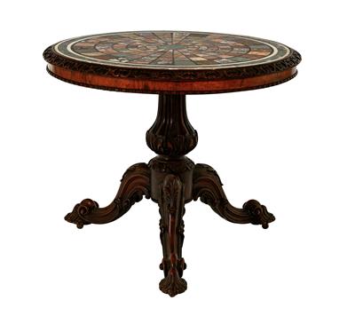 A round salon table, - Selected by Hohenlohe