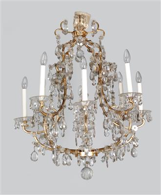 Glass chandelier, - Furniture and Decorative Art