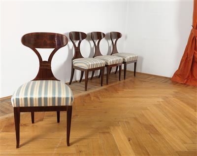 A set of 4 Biedermeier chairs, - Collezione Reinhold Hofstätter