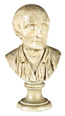 Alabaster bust of a man, - Kolekce Reinhold Hofstätter