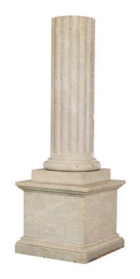 A marble column on a plinth, - Collection Reinhold Hofstätter