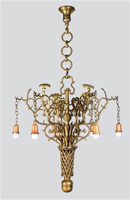A brass chandelier, - Collezione Reinhold Hofstätter