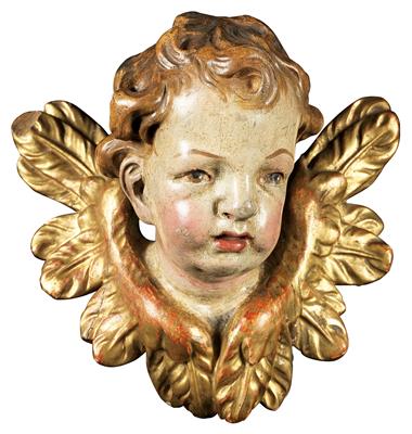 A late Baroque angel‘s head, - Collezione Reinhold Hofstätter