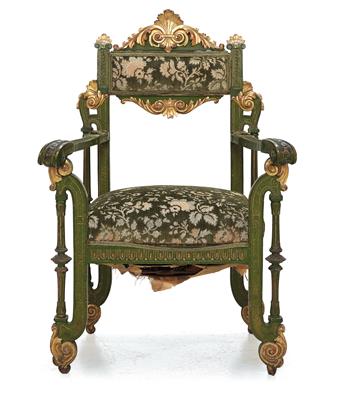 Decorative armchair, - Mobili e arti decorative