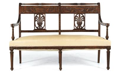 Klassizistische Sitzbank, - Möbel und dekorative Kunst