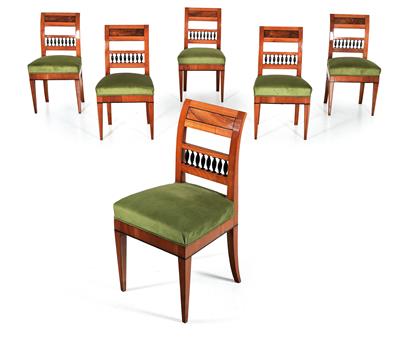 Satz von 6 Biedermeier - Sesseln, - Möbel und dekorative Kunst