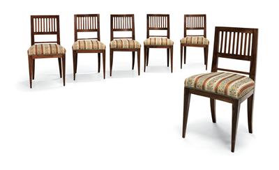 Set of 6 Biedermeier chairs, - Furniture and Decorative Art