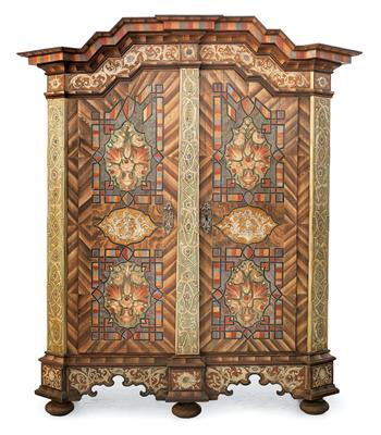 Outstanding Upper Austrian rustic cabinet, - Rustic Furniture