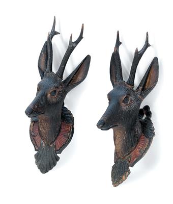 Pair of hunting wall decorations, - Rustic Furniture