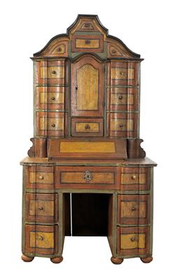 Rare rustic Baroque tabernacle bureau cabinet, - Mobili rustici