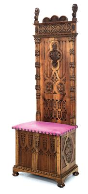 Large Historicist throne-style armchair, - Mobili e arti decorative