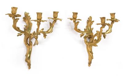 Paar Appliken im Louis XV-Stil, - Möbel und dekorative Kunst