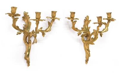 Pair of Louis XV revival style appliques, - Nábytek