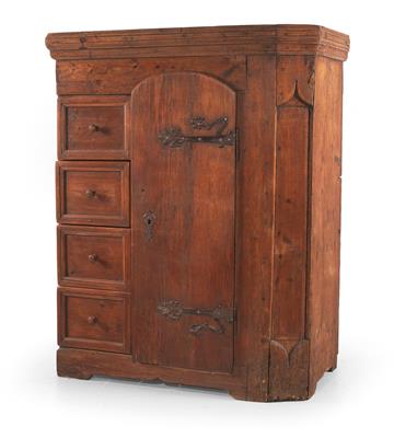 Rare early Baroque store cupboard, - Rustikální nábytek