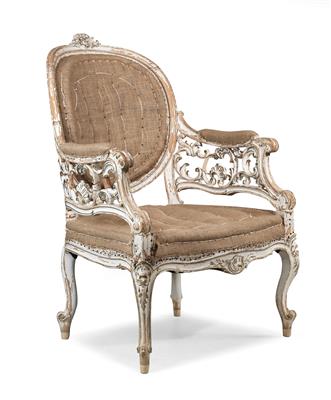 "Shabby Chic" armchair in Rococo revival style, - Furniture and Decorative Art
