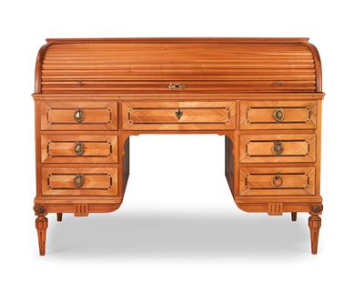 Neo-Classical roll top desk, - Mobili e arti decorative