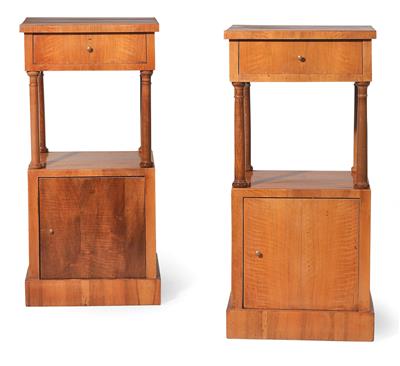 Pair of Biedermeier night stands, - Nábytek