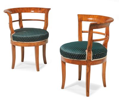 Pair of Biedermeier chairs, - Nábytek