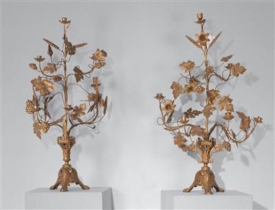 Paar Blütengirandolen, - Möbel und dekorative Kunst
