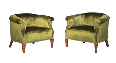 Pair of fauteuils, - Furniture and Decorative Art