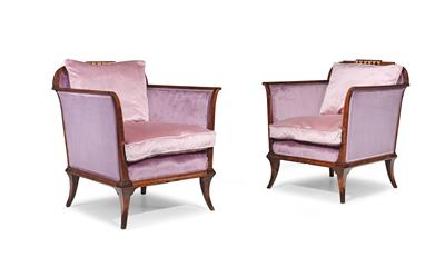 Pair of fauteuils in the style of Biedermeier, - Mobili e arti decorative