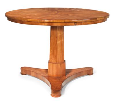 Round Biedermeier dining table, - Furniture and Decorative Art