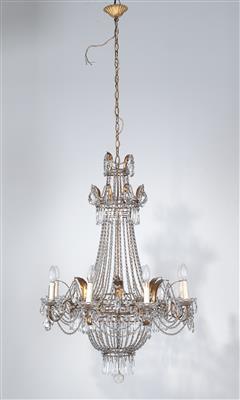 Glass chandelier in Neo-Classical revival style, - Nábytek