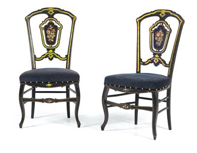 Pair of Napoleon III chairs, - Furniture and Decorative Art