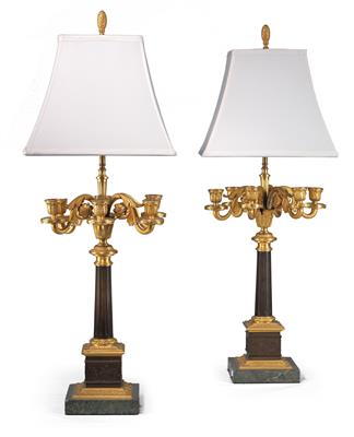 Paar Tischlampen, - Möbel und dekorative Kunst