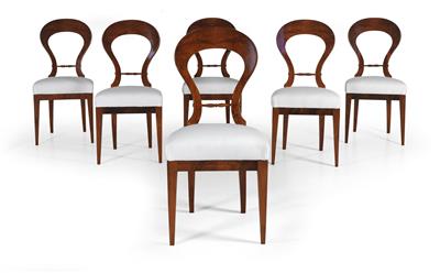 Set of 6 Biedermeier chairs, - Mobili e arti decorative