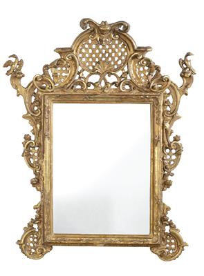A Baroque wall mirror, - Majetek aristokratického původu a předměty důležitých proveniencí
