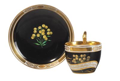 Freundschafts-Tasse mit Untertasse, kaiserliche Manufaktur, Wien 1822/23 - Aus aristokratischem Besitz und bedeutender Provenienz