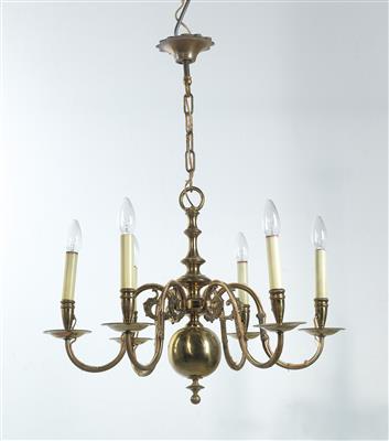 A small brass chandelier, - Di provenienza aristocratica