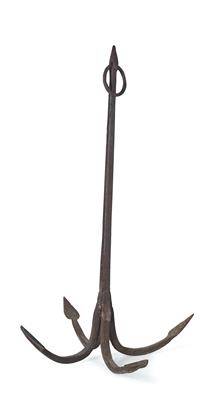 A large iron anchor, - Mobili e arti decorative