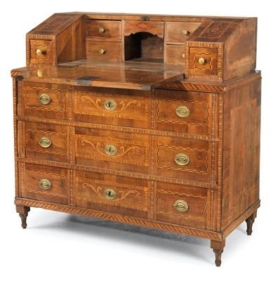 A classic Josephinian bureau, - Nábytek