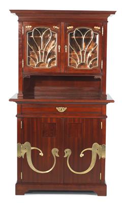 A small, late Art Nouveau pharmacy display cabinet, - Furniture and Decorative Art