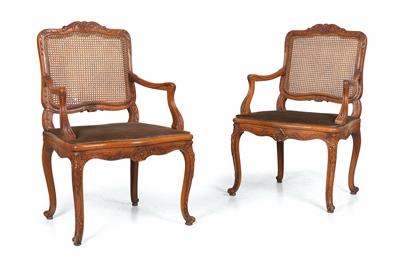A pair of armchairs in Louis XV style, - Mobili e arti decorative