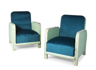 A pair of Art Deco armchairs, - Nábytek