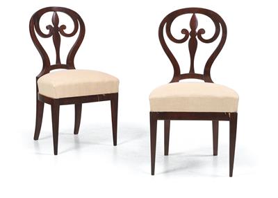 Paar Biedermeier-Sessel, - Möbel und dekorative Kunst
