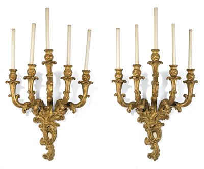 A pair of large appliques, - Furniture and Decorative Art