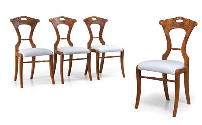 A set of 4 Biedermeier chairs - Furniture and Decorative Art