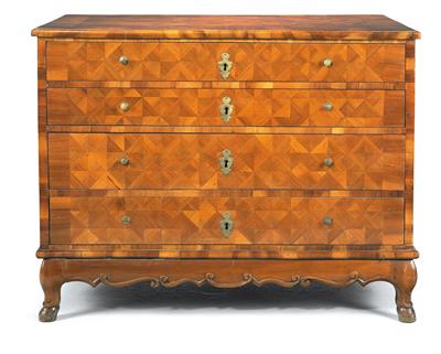 A late Baroque, early Neo-Classical chest of drawers, - Furniture and Decorative Art