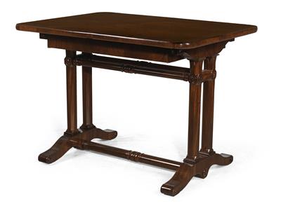 A Biedermeier parlour table and writing desk, - Nábytek