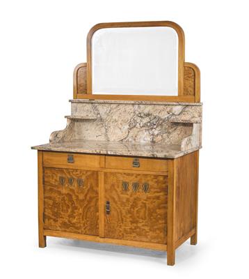 An Art Nouveau dresser with mirror, - Nábytek