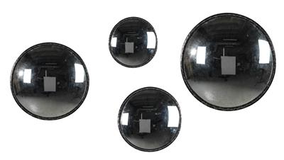 A set of 4 different wall mirrors of round form, - Nábytek